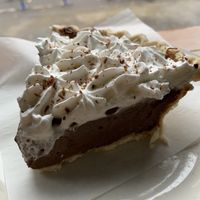 classic chocolate pie?? i think yes! this brought me right back to going to Nations as a kid with my dad and getting a slice of pie😄 at Sweetpea Baking Company in Portland