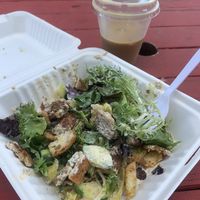 Cold brew + salad :) at Sweetpea Baking Company in Portland
