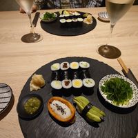 Ot-Suru set and vegan prosecco at Organic Sushi in Prague
