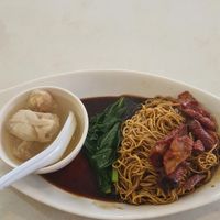 Wantan Mee noodles at Cameleon Vegetarian Bean Curd in Kuala Lumpur