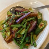 4 variety vegetables at Cameleon Vegetarian Bean Curd in Kuala Lumpur