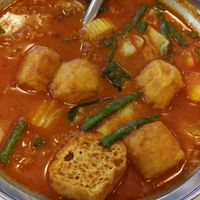 Mixed curry vegetables (it's not on the menu, I asked and they said yes) at Cameleon Vegetarian Bean Curd in Kuala Lumpur