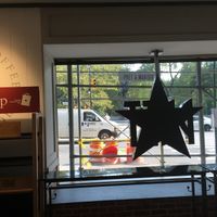 Inside of Pret A Manger--looking out into Central Park (Central Park South) at Pret A Manger - Central Park in New York City