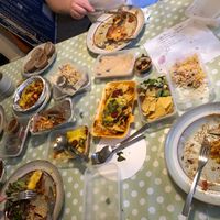 4 very stuffed happy customers  at Mexican Fire Garden in Kettering