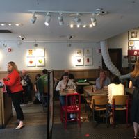Seating inside at Pret A Manger - Ave of Americas in New York City