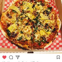 The sweet Greek vegetarian pizza at Joe Pesto's in Squamish