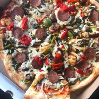 Vegan roots with vegan pepperoni  at G's Pizza - Howard Ave in New Orleans