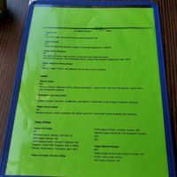 Vegan menu at G's Pizza - Howard Ave in New Orleans