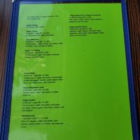 2nd side of vegan menu at G's Pizza - Howard Ave in New Orleans
