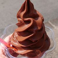 Vegan soft ice with stevia at Gelateria Happy Ice in Merano