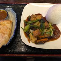 Lunch Deal:
Roti Canai / Tofu and Mixed Seasonal Vegetables in Black Bean Sauce at Banana Leaf - Byres Rd in Glasgow