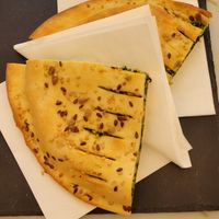 spinach potato panini at Antico Caffe Scaletto in Bologna