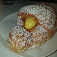brioche con crema at Antico Caffe Scaletto in Bologna