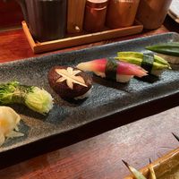 Vegan Nigiri - Honestly looks better than it tasted at Gonpachi - Shibuya in Tokyo