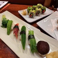 Vegan roll & assortment vegan sushi  at Gonpachi - Shibuya in Tokyo