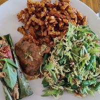 Nasi campur (chose 3 ingredients, no rice) at Give Cafe in Canggu