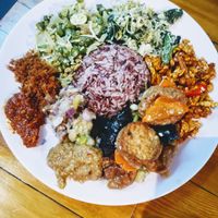 Delicious dish created from buffet. Good to share at Give Cafe in Canggu