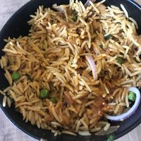 Vegan rice at Golgappa Vegetarian Restaurant in Upper Mount Gravatt