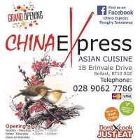 Cover at China Express Finaghy Takeaway in Belfast
