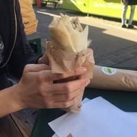 The falafel in a wrap. at Garbanzo - Falafel & Hummus Bar in Vienna