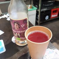 Plum-cardamom softdrink at Garbanzo - Falafel & Hummus Bar in Vienna