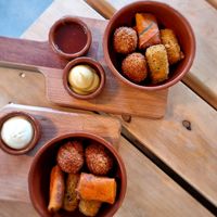 Appetizers (bitterballen etc) at Het Slachthuis in Leiden
