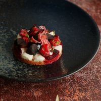 Raspberry / beetroot / birch at Barclay Restaurant in St Petersburg