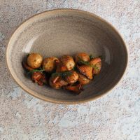 chanterelles with potatoes at Barclay Restaurant in St Petersburg