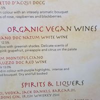 Vegan wines at Earth to Table in South West London