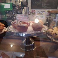 Vegan raspberry lemon muffin at Bake Shop in Brooklyn