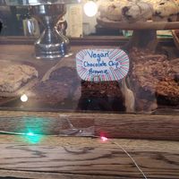 Vegan chocolate chip brownie at Bake Shop in Brooklyn