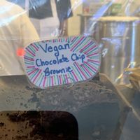 Vegan chocolate chip brownies  at Bake Shop in Brooklyn