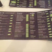 Menu  at Rohkosteria in Mannheim