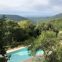 View from the main house  at Abriecosy Ecolodge in Bargemon