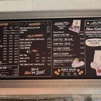 Matcha 🍵 right there on the board!   at Trejo's Coffee & Donuts in Hollywood