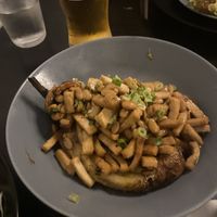 Aubergine with soya beans and tofu starter   at Khmer Cuisine in Copenhagen