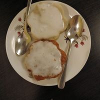 Cassava and banana cakes 😋💛🤎❤️ at Khmer Cuisine in Copenhagen