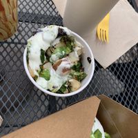 Potato hash with red potatoes, Brussels sprouts and ranch at Unburger Grill in Dearborn