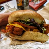 Breaded chicken sandwich at Unburger Grill in Dearborn