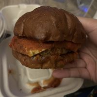 Chick’n Parm  at Unburger Grill in Dearborn