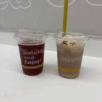 kombucha and chocolate banana shake   at Unburger Grill in Dearborn