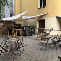 Courtyard bistro  at Paralela in Prague