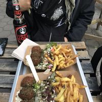 Falafel plate  at Paralela in Prague