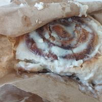 Vegan cinnamon roll at The Conductor in Prague