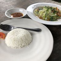 Mie kuah with rice  at Made's Warung in Ubud