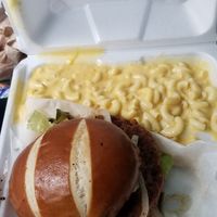 Beyond burger at Senses Vegan Comfort Food in Norfolk