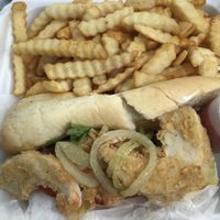 Vegan shrimp po boy combo at Senses Vegan Comfort Food in Norfolk