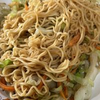 Ordered thick rice noodles but got this - pretty sure it‘s instant noodles. Tasted good, just not what we wanted!  at Quan 3 Chi Em in Mai Chau