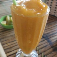 mango smoothie. no milk. at Quan 3 Chi Em in Mai Chau