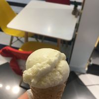 Durian icecream (26,000VND) I love the weird taste!!! at Au Lac Healthy World - Pham Ngu Lao in Ho Chi Minh City